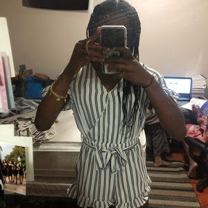 White & Black Romper